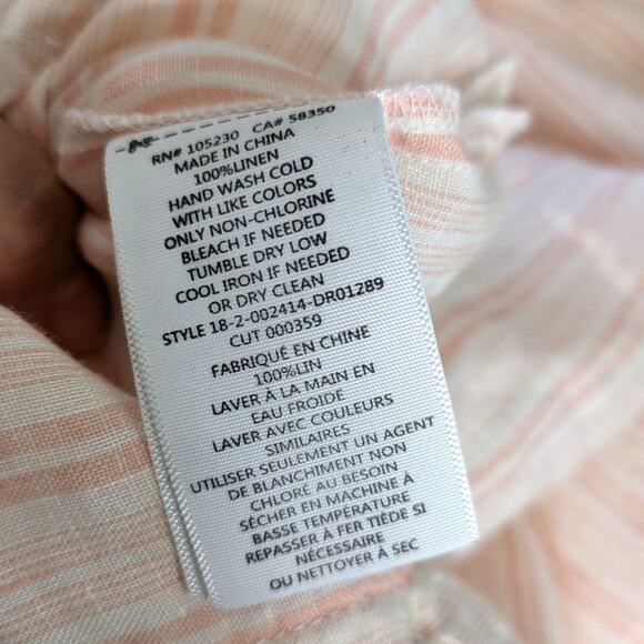 NWOT Joie Beatrissa Linen Midi Shirt Dress Striped Medium Button Front - Picture 10 of 11